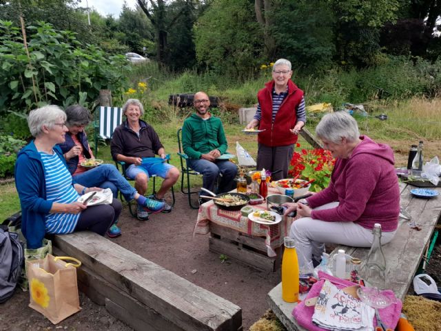 Dinner in the allotment Dinner in the allotment